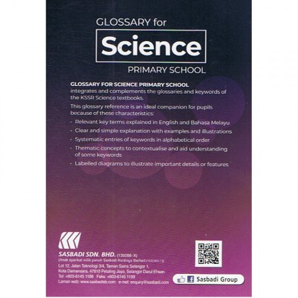 Sasbadi: Glossary For Science Primary School Dual Language Programme