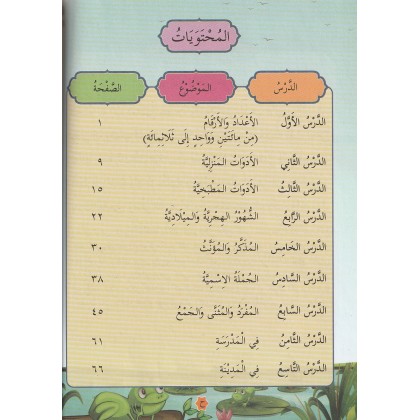 Buku Teks SRA Tahun 3 Bahasa Arab